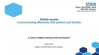 PENNA awards Communicating effectively with patients and families