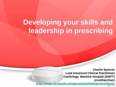 Developing your skills and leadership in prescribing