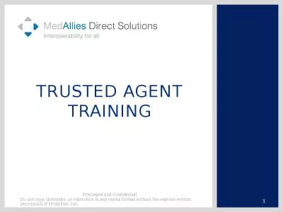 1 Trusted Agent Training