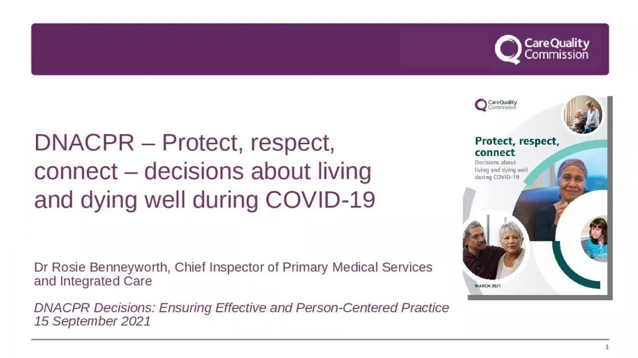 PPT-DNACPR – Protect, respect, connect – decisions about living and dying well during