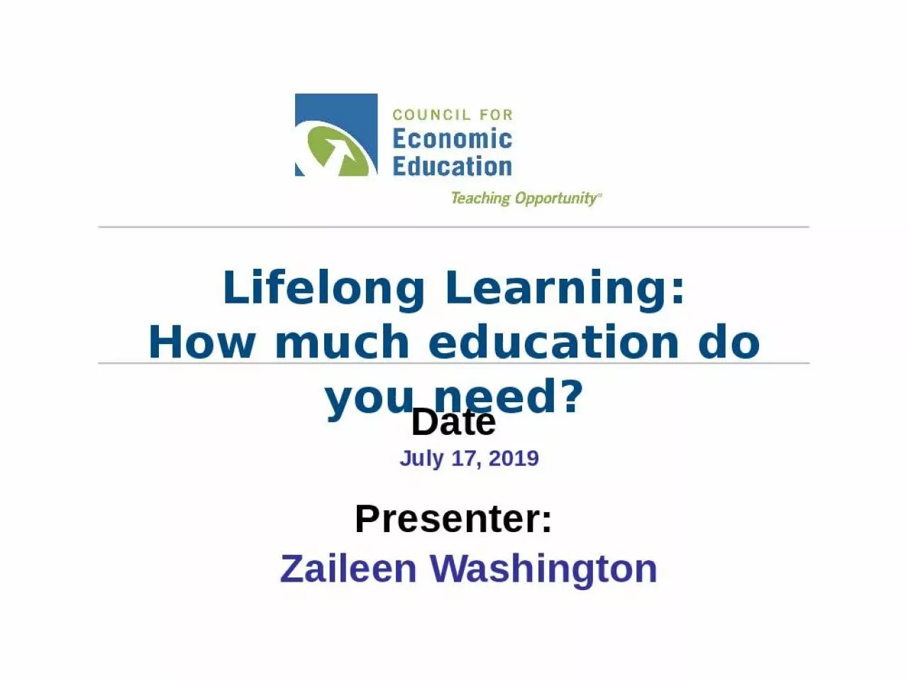 PPT-Lifelong Learning: How much education do you need?