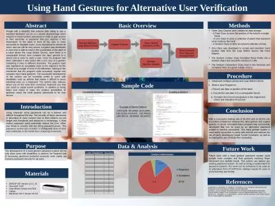 Using Hand Gestures for Alternative User Verification