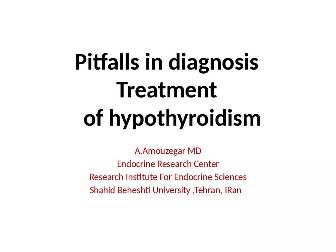 PPT-Pitfalls in diagnosis Treatment