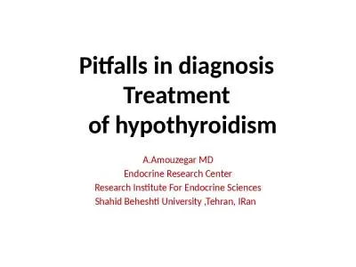 Pitfalls in diagnosis Treatment