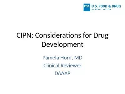 CIPN: Considerations for Drug Development