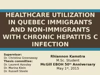 Healthcare utilization in Quebec immigrants and non-immigrants with chronic hepatitis C infection