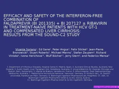 EFFICACY AND SAFETY OF THE INTERFERON-FREE COMBINATION OF