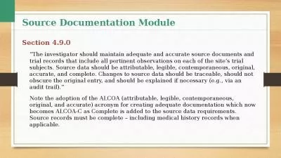 Source Documentation Module