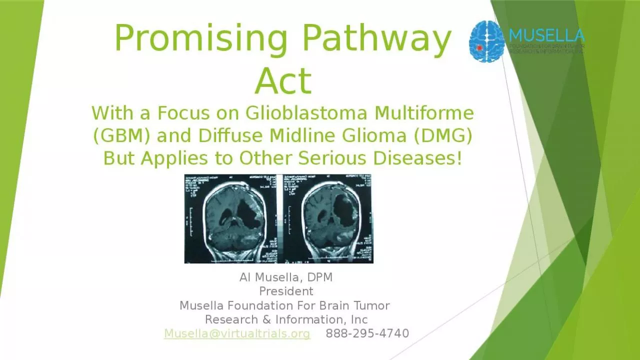 PPT-Promising Pathway Act With a Focus on Glioblastoma Multiforme (GBM) and Diffuse Midline