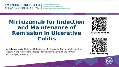 Mirikizumab for Induction and Maintenance of Remission in Ulcerative Colitis