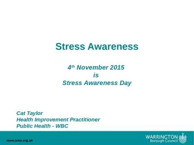 Stress Awareness 4 th  November 2015