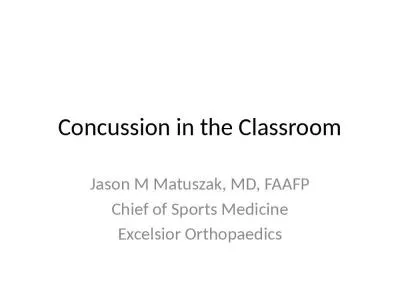 Concussion in the Classroom