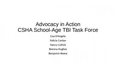 Advocacy in Action CSHA School-Age TBI Task Force