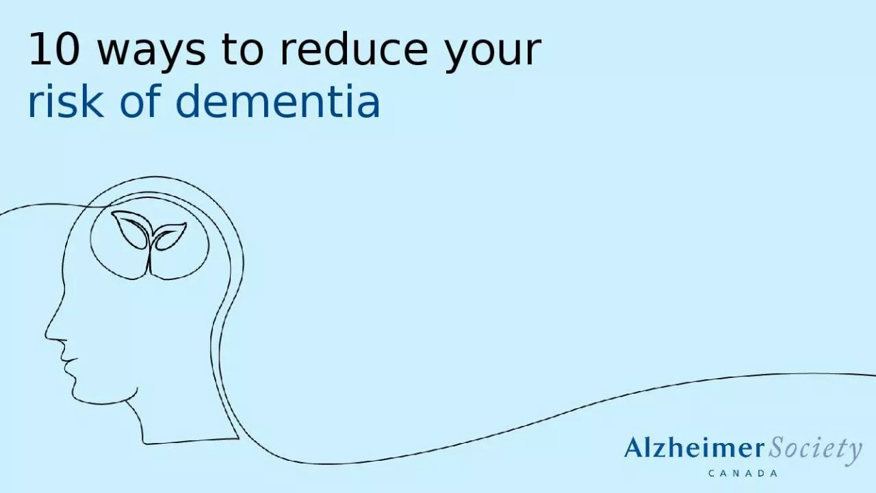 PPT-10 ways to reduce your risk of dementia