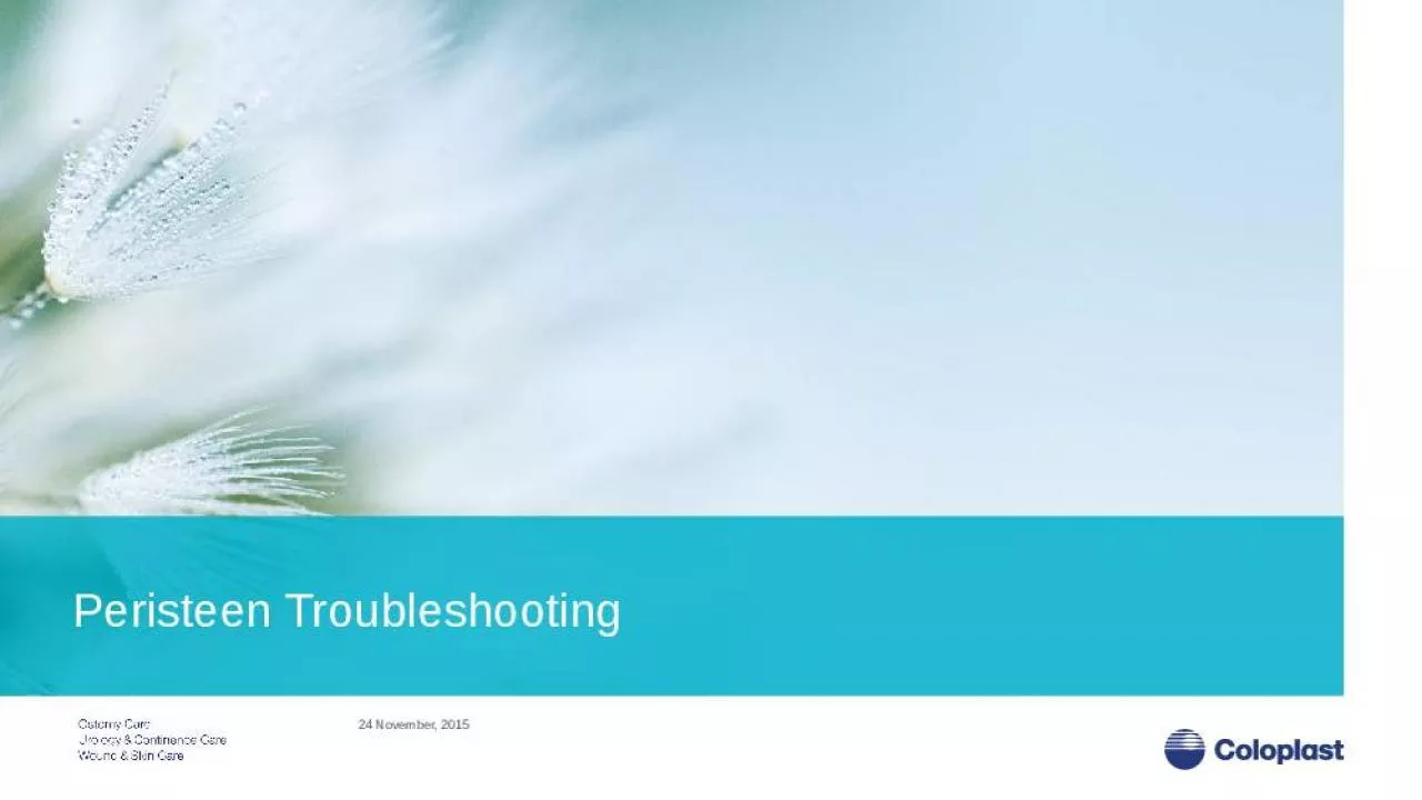 PPT-Peristeen Troubleshooting