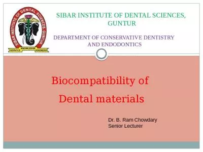 Biocompatibility of  Dental materials