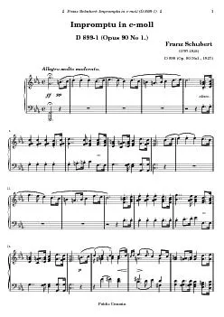 Franz Schubert: Impromptu in c-moll (D 899-1)  Impromptu in c-mollD 89