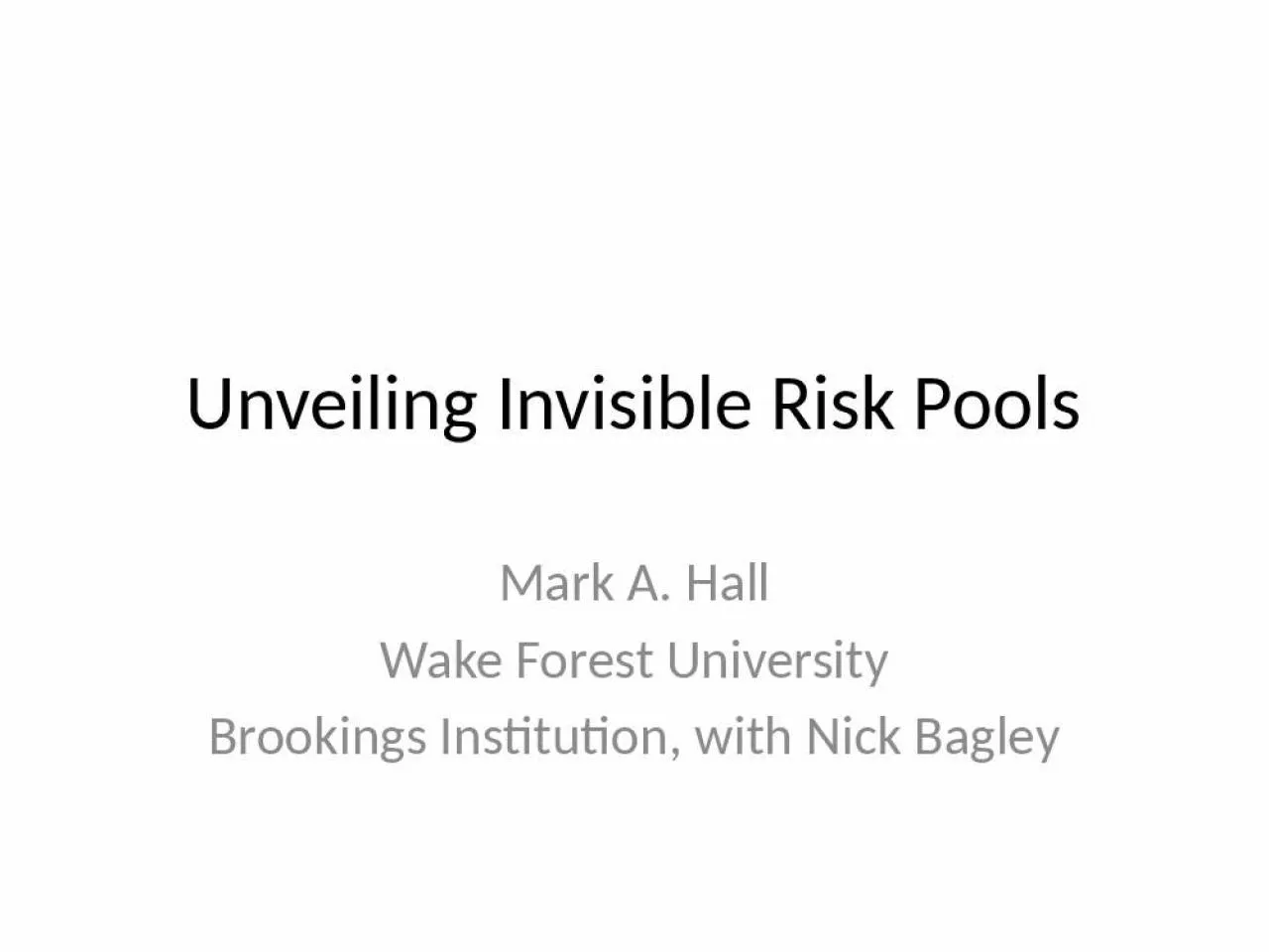 PPT-Unveiling Invisible Risk Pools