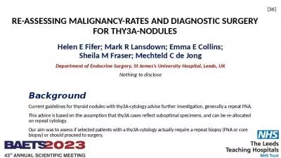 RE-ASSESSING MALIGNANCY-RATES AND DIAGNOSTIC SURGERY FOR THY3A-NODULES