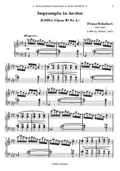 Franz Schubert: Impromptu in As-dur (D.899-4)  �  Impromptu in As-durD