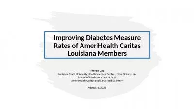 Improving Diabetes Measure Rates of AmeriHealth Caritas Louisiana Members