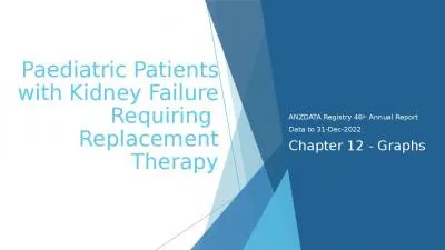 Paediatric Patients with Kidney Failure Requiring