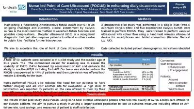 Nurse-led Point of Care Ultrasound (POCUS) in enhancing dialysis access care