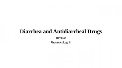 Diarrhea and Antidiarrheal Drugs