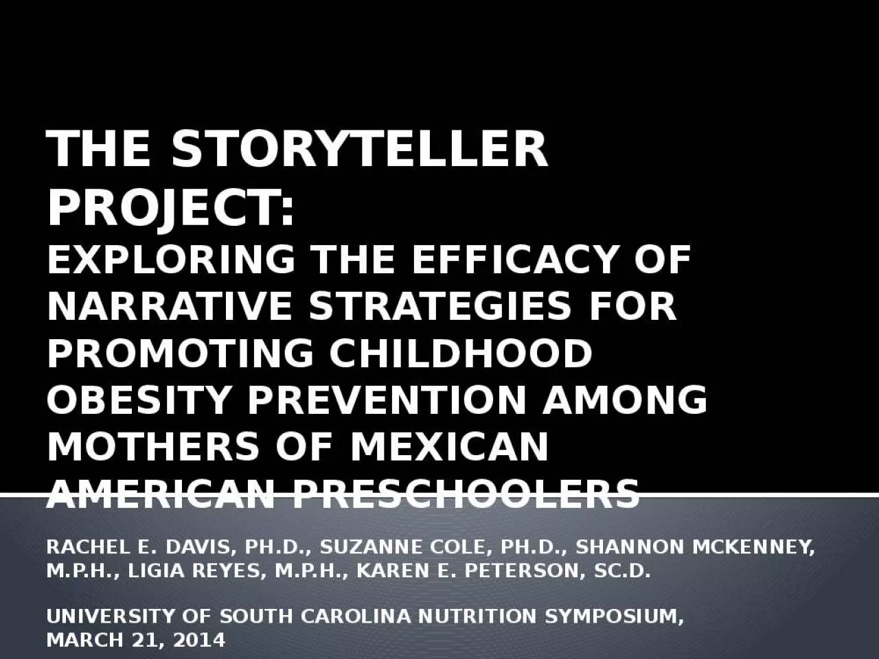 PPT-The Storyteller Project: