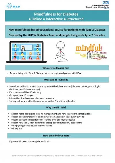 Mindfulness for Diabetes