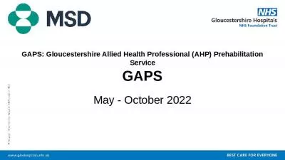 GAPS: Gloucestershire Allied Health Professional (AHP)