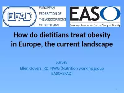 How do dietitians treat obesity in Europe, the current landscape