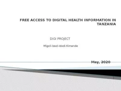 FREE ACCESS TO DIGITAL HEALTH INFORMATION IN TANZANIA