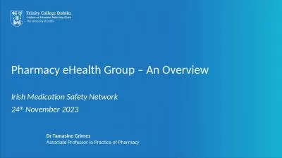 Pharmacy eHealth Group – An Overview