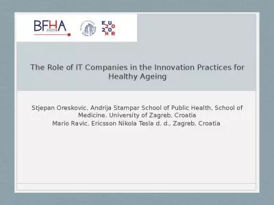 The Role of IT Companies in the Innovation Practices for Healthy Ageing