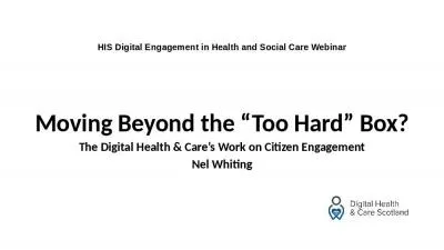 HIS Digital Engagement in Health and Social Care Webinar