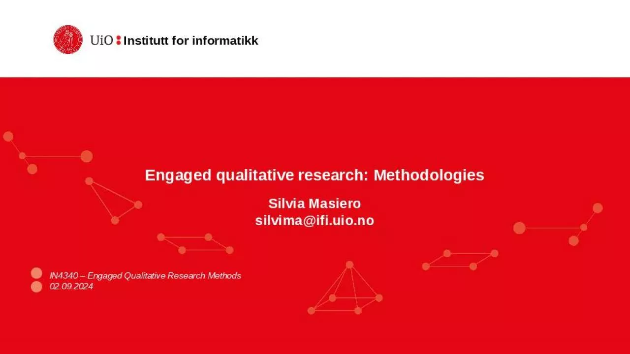 PPT-Engaged qualitative research: Methodologies