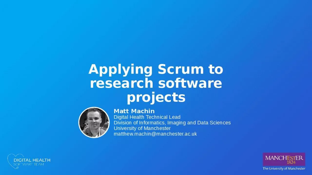 PPT-Applying Scrum to research software projects