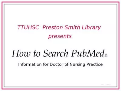 How to Search  PubMed ®