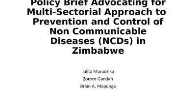 Policy Brief Advocating for Multi-Sectorial Approach to