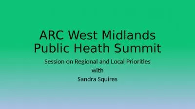 ARC West Midlands Public Heath Summit