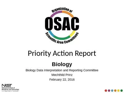 Priority Action Report Biology