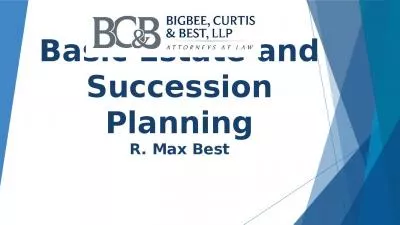 Basic Estate and Succession Planning