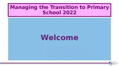 Managing the Transition to Primary School 2022