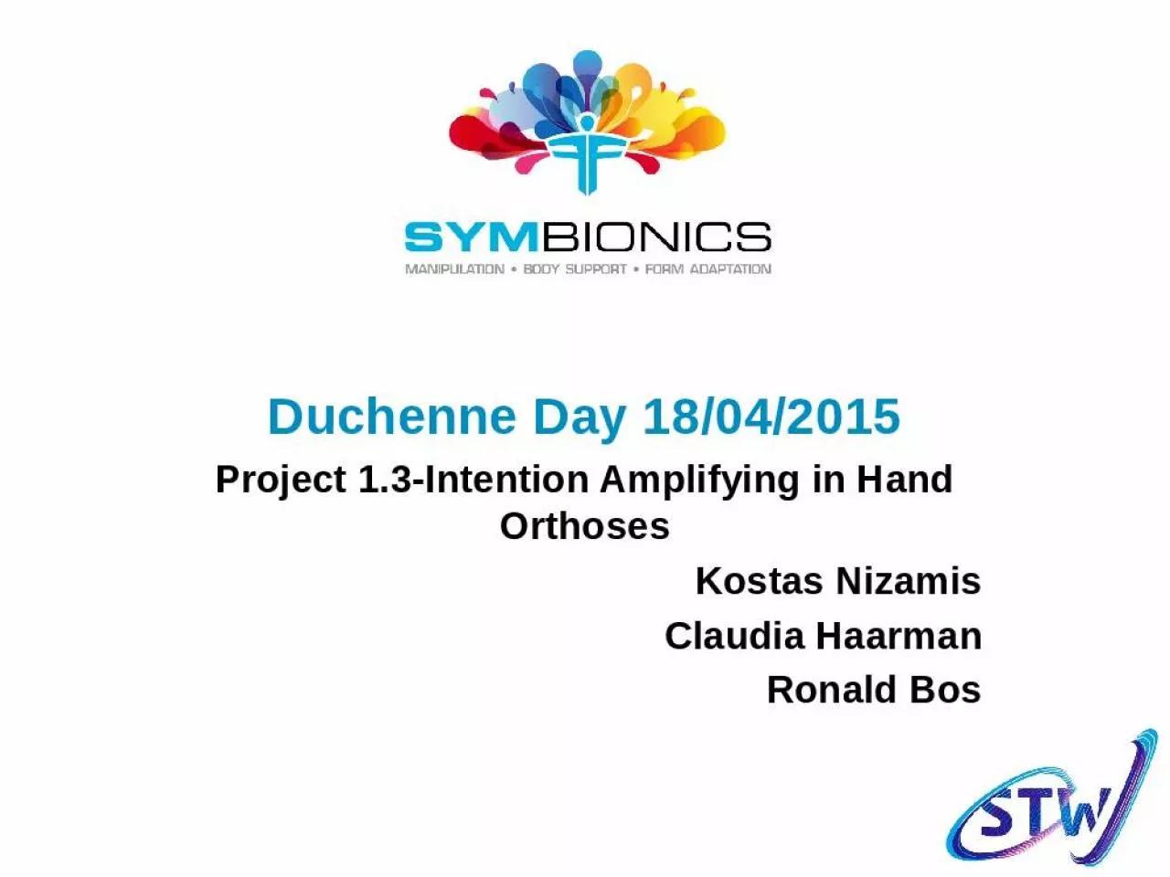 PPT-Duchenne Day 18/04/2015 Project