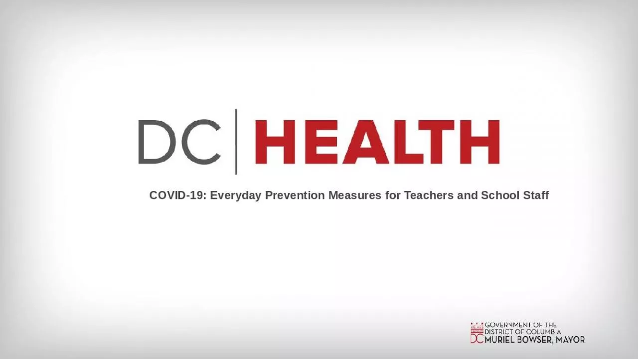 PPT-COVID-19: Everyday Prevention Measures for Teachers and School Staff