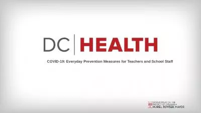 COVID-19: Everyday Prevention Measures for Teachers and School Staff