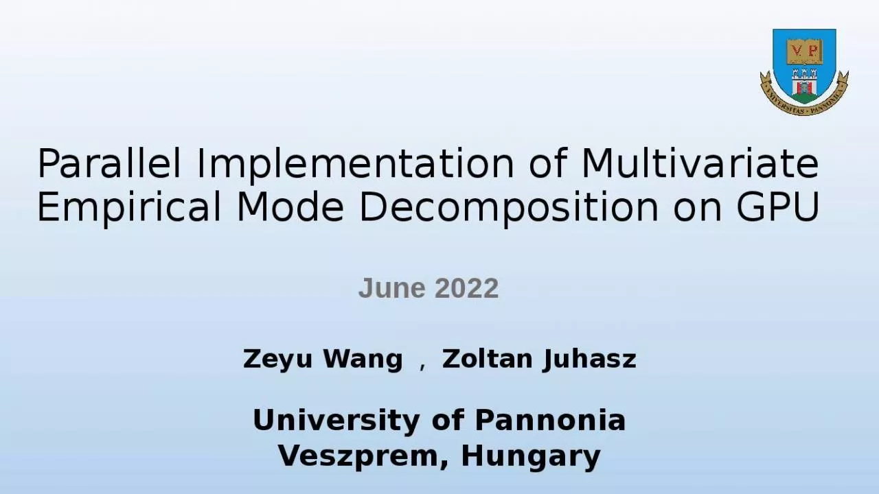 PPT-Parallel Implementation of Multivariate Empirical Mode Decomposition on GPU