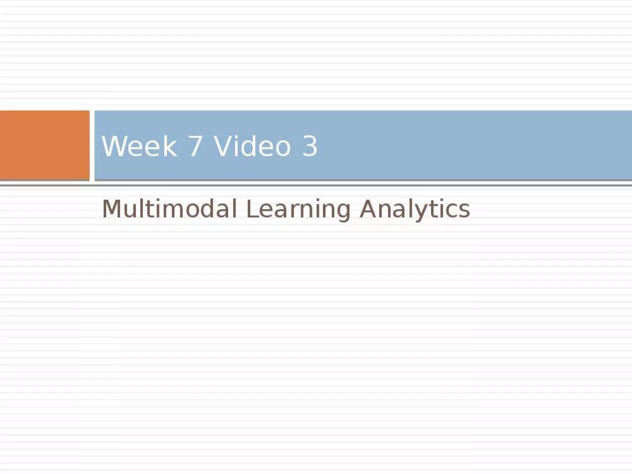 PPT-Multimodal Learning Analytics