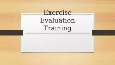 Exercise Evaluation Training